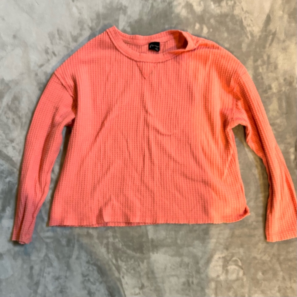 art class Pink Waffle Knit Long Sleeve Tee